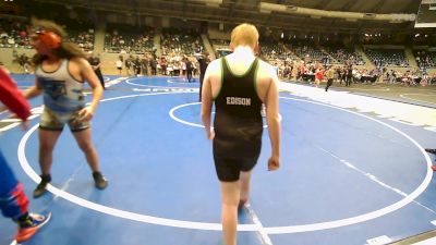 155 lbs Quarterfinal - Austin Freisberg, Caney Valley Wrestling vs Michael Burns, Tulsa Blue T Panthers