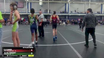 110 lbs Finals (2 Team) - Alvin Pinkney, Headhunters vs CJ Caines, Mat Assassins Red