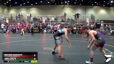 117 lbs Round 2 (6 Team) - Brayden Bohnsack, Elite Athletic Club DZ vs Adika Fiscus, Ragin Raisins WC