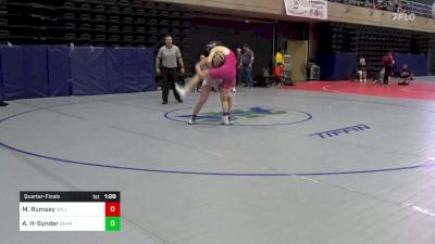 140 lbs Quarterfinal - Marissa Rumsey, Williamsport, PA vs Amber Hunter-Synder, Bear, DE