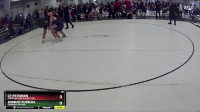 168 lbs Cons. Semi - Konrad Kuzelka, Fairbury MatMen vs Cy Petersen, Syracuse Youth Mat Club