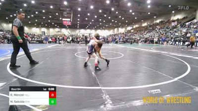 58 lbs Quarterfinal - Raymond Menzel, Fallon Outlaws Wrestling Club vs Nehemiah Salcido, Shafter Youth Wrestling