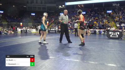 125 lbs Consy 4 - Adelyn Bush, Milton vs Taylor Rowland, Wilson