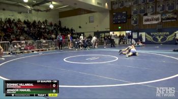 138 lbs Cons. Round 3 - Amador Manuel, Redlands vs Dominic Villareal, Bloomingtonn