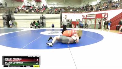 285 lbs Cons. Round 6 - Bradyn Lothamer, Carroll vs Carson Andreas, Greenwood High School