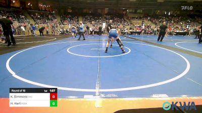 105 lbs Round Of 16 - Kaylee Simmons, OKC Saints Wrestling vs Hannah Hart, Perkins