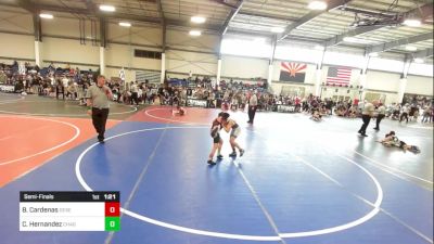 77 lbs Semifinal - Boston Cardenas, Desert Dogs WC vs Christian Hernandez, Chagolla Trained WC