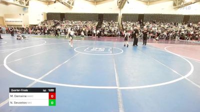 67-J lbs Quarterfinal - Michael Demaine, MarcAurele Youth vs Nikos Sevastos, New England Gold