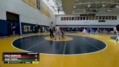 175 lbs Quarterfinal - Henry Roden, St. Mark`s School Of Texas vs Cinco Grobmyer, St. John`s School Houston