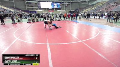 157 lbs Champ. Round 2 - Dawson Beyer, Team Valley Wrestling Club vs Austin West, Pinnacle Wrestling Club