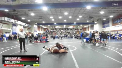 132 lbs Cons. Round 2 - Jaquin Sanchez, Lutheran (Orange County) vs Byron Benbow, Crespi Carmelite