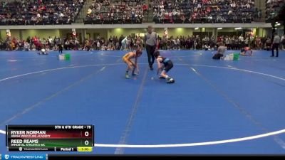 75 lbs Champ. Round 1 - Ryker Norman, Ubasa Wrestling Academy vs Reed Reams, Immortal Athletics WC