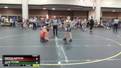 95 lbs Round 1 (6 Team) - Preston Bartolini, Untouchables vs Chase McCord, Ares