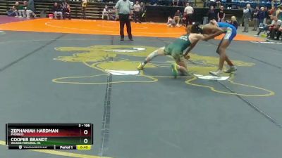 3 - 106 lbs Cons. Semi - Zephaniah Hardman, Phoebus vs Cooper Brandt, Wilson Memorial HS