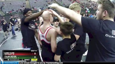 117 lbs Round 5 (6 Team) - Tyler Meyer, Kansas Copperheads vs Luke Cline, Team Rogue