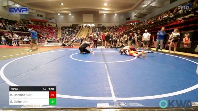 112 lbs Semifinal - Kelson Dobbins, Broken Arrow Wrestling Club vs Shane Dollar, Sperry Wrestling Club