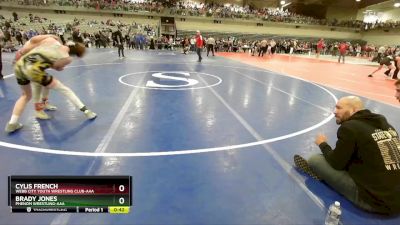 105 lbs Cons. Round 4 - Brady Jones, Phenom Wrestling-AAA vs Cylis French, Webb City Youth Wrestling Club-AAA