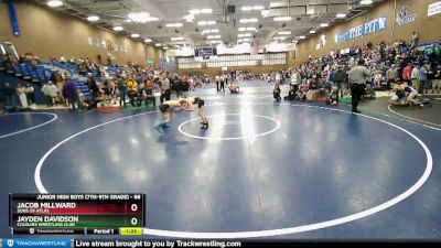 88 lbs Quarterfinal - Jacob Millward, Sons Of Atlas vs Jayden Davidson, Cougars Wrestling Club