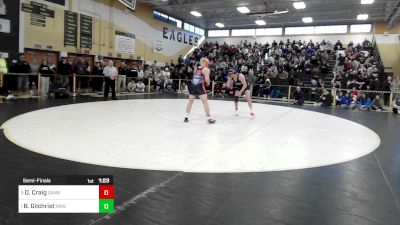 195 lbs Semifinal - Daniel Craig, Danbury vs Brendan Gilchrist, Norwalk