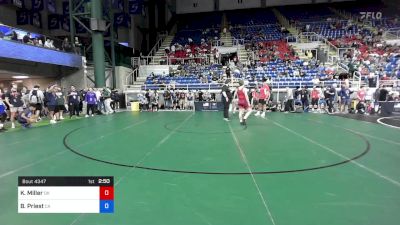 145 lbs Rnd Of 128 - Kasen Miller, Oklahoma vs Braden Priest, California