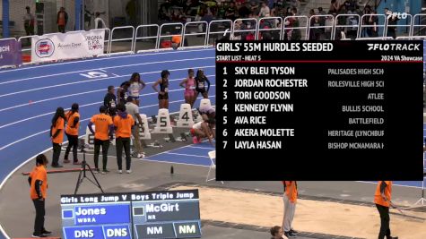 High School Girls' 55m Hurdles, Prelims 5