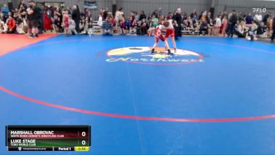 77 lbs Quarterfinal - Marshall Obrovac, White River Hornets Wrestling Club vs Luke Stage, Toro World Club