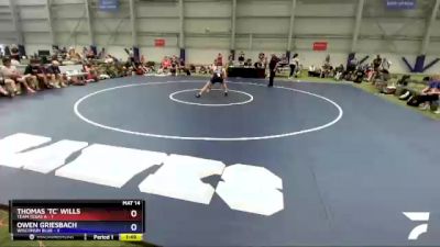 182 lbs Semis & 3rd Wb (16 Team) - Thomas `TC` Wills, Team Texas A vs Owen Griesbach, Wisconsin Blue