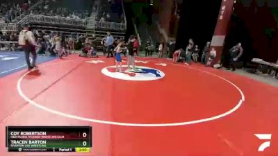 67 lbs Quarterfinal - Coy Robertson, High Plains Thunder Wrestling Club vs Tracen Barton, Riverton USA Wrestling