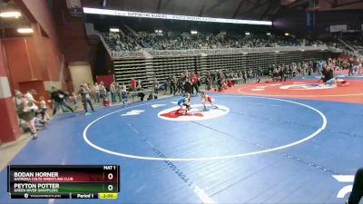 53 lbs Cons. Round 3 - Bodan Horner, Natrona Colts Wrestling Club vs Peyton Potter, Green River Grapplers