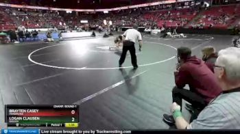 D1-106 lbs Champ. Round 1 - Brayten Casey, Menomonie vs Logan Clausen, Badger