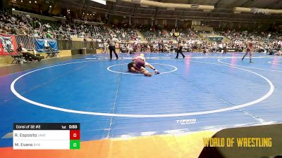 80 lbs Consi Of 32 #2 - Rocco Esposito, Unattached vs Miles Evans, Bristow Youth Wrestling