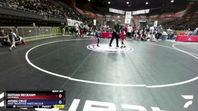 53 lbs Semifinal - Nathan Beckham, California vs Ayden Cruz, Vasky BrosPitman Wrestling Club