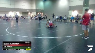 126 lbs Round 2 (6 Team) - Jay Brown, Bandits Wrestling vs Carlos Valenzuela, Iowa Gold