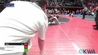 85 lbs Round Of 16 - Kaydin McDonald, Owasso Takedown Club vs Klay Adams, Miami Takedown Club