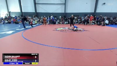 72-78 lbs Quarterfinal - Yazmin Balagot, Maddogs Wrestling vs Shelby Ayers, Askeo International Mat Club