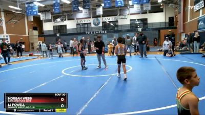 66-70 lbs Round 1 - Lj Powell, Charger Wrestling Club vs Morgan Webb, Davis Wrestling Club