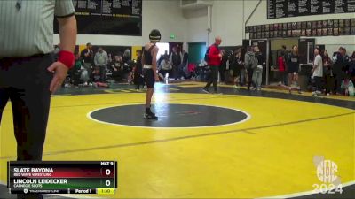 76 lbs Quarterfinal - Slate Bayona, Red Wave Wrestling vs Lincoln Leidecker, Carnegie Scots