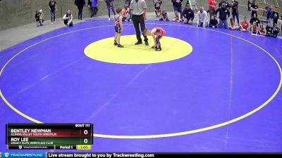 49 lbs Semifinal - Bentley Newman, Illinois Valley Youth Wrestlin vs Roy Lee, Legacy Elite Wrestling Club