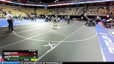 144 Class 1 lbs Quarterfinal - Hunter Mcatee, Trenton vs Keaton Coots, Lathrop