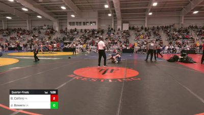 160 lbs Quarterfinal - Brady Collins, PA vs J.T. Bowers, GA