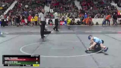 46 lbs Semifinal - Braxson Bas, WR-Topeka Blue Thunder vs Ezra Taussig, Greater Heights Wrestling Club