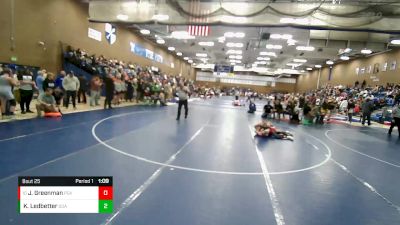 130 lbs Quarterfinal - Jaxton Greenman, Champions Wrestling Club vs Karl Ledbetter, Sons Of Atlas