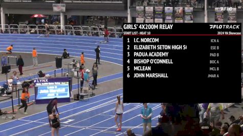 High School Girls' 4x200m Relay, Finals 10