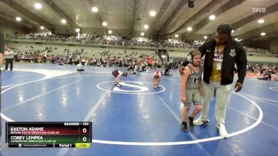 100 lbs Quarterfinal - Corey Lempea, Camdenton Wrestling Club-AA vs Easton Adams, Butler Youth Wrestling Club-AA