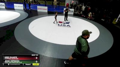 62 lbs Semifinal - Jesse Espinoza, Total Kaos Wrestling Club vs Ares Duarte, California Grapplers