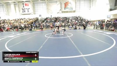 56 lbs Champ. Round 2 - Carter Pollock, Brawlers Elite vs Benito Cianfrocco, Indian River Wrestling Club