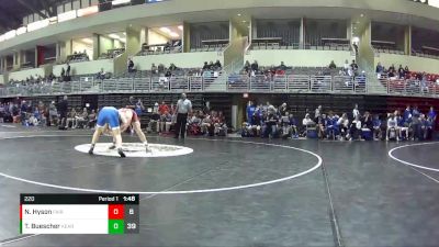 220 lbs Round 4 (8 Team) - Noah Hyson, Fairbury vs Trent Buescher, Kearney