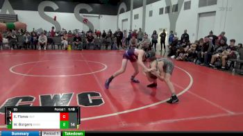 95 lbs Round 1 (8 Team) - Weston Borgers, Beast Mode vs Xavier Flores, Indiana Outlaws