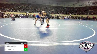 119 lbs Round Of 32 - Brody Johnson, Glenpool Warriors vs LANDON Farmer, Lions Wrestling Academy