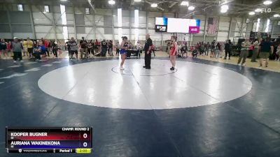 108 lbs Champ. Round 2 - Kooper Bugner, ID vs Auriana Wakinekona, HI